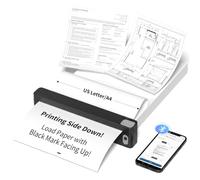 JADENS Portable US Letter Thermal Printer with Bluetooth, Inkless Printing | AI-powered app, Private local printing, Custom designs, Early learning materials, Ultra-compact rechargeable design