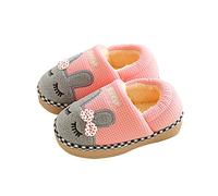 JadeRich Toddler/Kids Cute Rabbit Cozy Fleece Warm Indoor Slippers