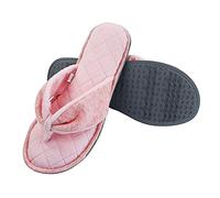 JadeRich Women/Big Girls Memory Foam Thong Flip Flop Slippers Clog Style Lightweight Open Toe House Indoor Shoes