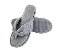 JadeRich Women/Big Girls Memory Foam Thong Flip Flop Slippers Clog Style Lightweight Open Toe House Indoor Shoes