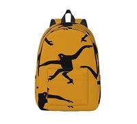 JADERY Black Gibbon Monkey Laptop Backpack Casual Teen School Bags Fashion Cute Bookbag Computer Backpacks Travel Daypack for Children(Boys and Girls)