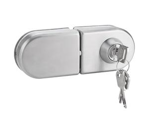 Jadeshay 10-12mm Glass Door Lock Stainless Steel Glass Showcase Lock with Keys for Hotel Bathroom Lock No Drilling