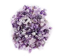 Jadeshay Amethyst Tumbled Chips Stone,100g Tumbled Stones Irregular Shape Gemstone Rock Chips Natural Crystal Quartz Pieces Chips Stone for Fish Tank Potted Green Plants Garden Decorative