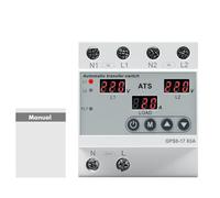 Jadeshay Automatic Switch Dual Power Automatic Transfer Switch 63A AC220V with LED Display, Overvoltage Overcurrent Protection for Mains Power Generators and Photovoltaic Systems (GPS8-17)