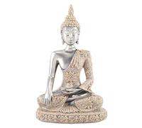 Jadeshay Buddha Statue,Meditating Peace Sitting Ornament Carving Figurine Sculpture Resin Craft Buddha Ornament for Home Office Table Decoration Indoor Outdoor 11cm