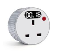 Jadeshay Countdown Timer Socket,Gear Rotating Timer Plug Socket 1 Minute to 24 Hour with LED Display Digital Countdown AC240V 13A 3120W for Home Appliances,Single Toggle