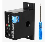 Jadeshay Current Sensing Switch, 0.2-30A AC240V Adjustable Current Sensing Switch Relay Current Detection Alarm Module Transformer for Automated Industrial Control with LED Indicator, Normally Open