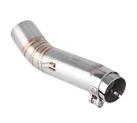 Jadeshay Exhaust Pipe, Stainless Steel Middle Pipe Link Pipe Tube, 51mm Motorcycle Exhaust Middle Pipe Connection Link Pipe for CBR500R CB500X CBR500 CB500F