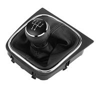 Jadeshay Gear Shift Knob,5 Speed Gear Stick Shifter Head Gearstick Gaiter Boot Kit Manual Shift Lever Stick Cover Compatible with Golf 6 MK5 MK6 2005-2014,Gear Stick Gaiter + Gear Knob + Frame