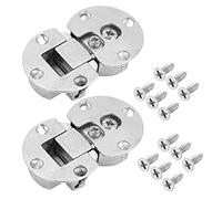 Jadeshay Hinges,2 Pieces Door Hinges Hidden Cabinet Hinges Adjustable 90 Degree Page Turning Hinge Back Flap Hinge for Lifting Desk Kitchen Folding Dining Table with 12 Pieces Mounting Screws