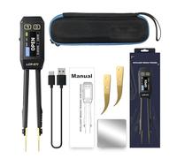 Jadeshay LCR Meter Capacitor Tester Smart Digital LCR-ST1 Tweezers for Resistance Inductance Capacitance Components Measurement Handheld Portable Multifunction Tester Type-C Charging