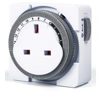 Jadeshay Mechanical Timer Plug 24 Hour Programmable Socket with 96 Time Segments 15 Minute Interval 240V 13A UK Mains Plug for Automatically Starting or Stopping Indoor Lighting Home Appliances