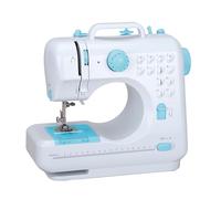 Jadeshay Mini Electric Sewing Machine - 12 Stitches, Double Thread, UK 220V (Blue)