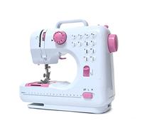 Jadeshay Mini Electric Sewing Machine - 12 Stitches, Double Thread, UK 220V (Pink)