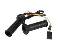 Jadeshay Motorcycle Heated Handlebar, Electric Hot Hand Grips1 Pair Motorcycle Heated Grips 12V Heated Handlebar 22mm 7/8 Electric Heated Hand Grips for Motorbike Black
