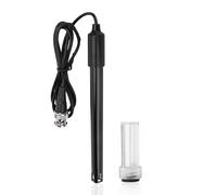Jadeshay pH Probe, 0-14 Electrode Universal BNC Connector PH Meter Replaceable Part with Long 75cm Cable and Lid for Detecting Acquiring Monitoring Water Quality in Hydroponics Labs Aquariums Pools