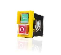 Jadeshay Pushbutton Switch, Electromagnetic Switch KJD6 5E4 AC 250V 6A ON/OFF Waterproof Pushbutton Switch Emergency Stop Switch(K6)