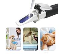 Jadeshay Refractometer,Pet Dog Cat Urine Hydrometer Refractometer Tester Meter,Serum Protein Concentration Refractometer: 2~14g/dl,Portable Hand Held Dual Scale Refractometer