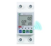 Jadeshay Smart Meter Energy Monitor,WiFi Electric Meter Single Phase Intelligent Reclosing Circuit Breaker Switch with Overvoltage Undervoltage Overcurrent Digital Power Consumption Monitor 63A 220V