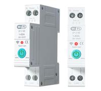 Jadeshay Smart WiFi Switch Timer 1P 63A Circuit Breaker Relay DIN Rail Smart Energy Monitor Meter,Remote Control by Tuya APP,Overvoltage Protector Relay Switch for Household Appliances