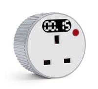 Jadeshay Smart WiFi Timer Plug Socket 15 Minutes to 24 Hours Timer Switch LED Display Digital Countdown Socket 13A 3120W,Remote Control via Tuya Smart Life APP Voice Control by Alexa Google Assistant