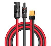 Jadeshay Solar Cable,Solar Panel Extension Cable Solar Panel Cable with Female and Male Connector,XT60 Female Extension Cable Wire,for Photovoltaic Solar Power Station (Size : 1M)