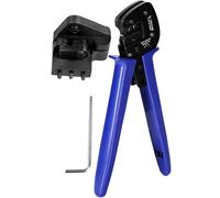 Jadeshay Solar Crimping Tool,Ratchet Crimping Pliers with Locator and Hexagonal Wrench Solar PV Crimping Tool Ratcheting Spanner for 2.5/4/6mm² Solar Panel Cable Connectors
