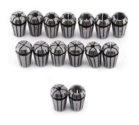 Jadeshay Spring Collet Set,15 PCS ER11 Precision Engraving Milling Lathe Chuck, for CNC Engraving Milling Lathe Tool,1.0mm-7.0mm & 1/4", 1/8"