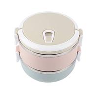 Jadeshay Stainless Steel Lunch Box, Multi-layer Thermal Stackable Lunch Food Container Bento Box for Adult and Children(2 Layer)