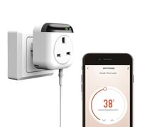 Jadeshay Thermostat,WiFi Smart Thermostat Temperature Controller Programmable Plug Socket Countdown for Heating and Cooling 230V 10A,Smart Life Remote Control and Alexa Google Assistant Voice Control