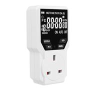 Jadeshay Timer Plug Socket,10 ON OFF Programs Digital Countdown Timer Plug 230V 13A 2900W with LCD Display for Lighting Irrigation and Kitchen Household Appliances