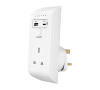 Jadeshay Timer Plug Socket UK,Countdown Plug Timer 0.25 Hours to 6 Hours 13A 3120W LED Indicator with USB-A and TYPE-C Port for Home Kitchen,Light and Irrigation System Power Management