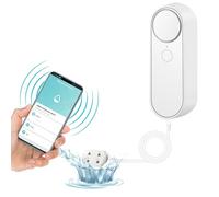 Jadeshay Water Leak Detector, Wireless Water Sensor Alarm 2 in 1 WiFi Water Leak Detector Water Level Sensor 90dB Water Leakage Alarm w/Remote Monitoring for Smart Home, Kitchens, Bathrooms