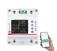 Jadeshay WiFi Smart Circuit Breaker, AC 80-300V 100A Tuya WiFi Smart Switch Bidirectional Electric Meter LCD Color Display for Photovoltaic and Home Grids with Leakage Over Under Voltage Protection