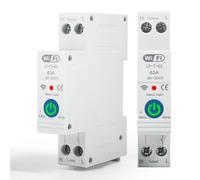 Jadeshay WiFi Smart Switch Timer 1P 63A Circuit Breaker DIN Rail Smart Tuya Remote Control ON/OFF and Timing/Countdown/Cycle Timer Switch Relay Switch for Household Appliances,Voice Control(1P-T-63)