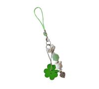 JADEWaa Lucky Four Leaf Clovers Phone Charm with Lovely Rabbits Designs Unique Fashion Accessory for Women and Students