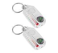 JADEWaa Small Thermometers Compasses Keychain Survival Keychain Guiding Keyring Keychain Thermometers
