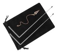 Jadive 3 Piece Copper Dowsing Rods Spiritual Set, Retractable Divining Rods with Pendulum, Divining Tools with Bag for Water Finding, Ghost Hunting, Energy Healing, Treasure Locating(Silver)