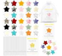 Jadive 30 Sets You're a Star Gift Star Crystal Gem Bulk Motivational Cards with Gift Bags Worry Stones Healing Crystals Relieves Adult Anxiety for End of Year Teacher Appreciation Team Coworker Gifts