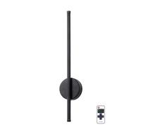 Jadssox Cordless Bedside Wall Lamp Black Linear Wall Sconce Rechargeable Wall Light Long Strip Sconces Wall Lighting with Remote Control Frame Picture Lights Vanity Mirror Lamps