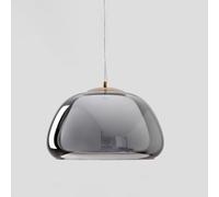 Jadssox Glass Pendant Light Kitchen Island Pendant Lighting, Double Layers Glass Dome Pendant Light Fixture - E27 Socket, Modern Hanging Lamps for Cafe Bedroom Living Dining Room (1- Pack)