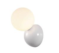 Jadssox Globe Glass Wall Light Modern Wall Sconce Geometric Wall Lamp Hardwired Sconces Wall Lighting Fixture with White Glass Ball Living Room Wall Lights Bedroom Bedside Lamps
