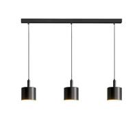 Jadssox LED Dimmable Pendant Light 3-Light Chandelier Ceiling Light, Dining Table Lamp 36W Kitchen Island Lighting Fixture, Restaurant Bedroom Cafe Bar Decor Hanging Chandeliers(Black)