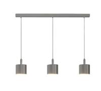 Jadssox LED Dimmable Pendant Light 3-Light Chandelier Ceiling Light, Dining Table Lamp 36W Kitchen Island Lighting Fixture, Restaurant Bedroom Cafe Bar Decor Hanging Chandeliers(Gray)