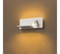 Jadssox LED Wall Mounted Reading Light USB Charging Bedside Sconce with Switch, Wireless Charger Adjustable Headboard Lamp, Bedroom Wall Wash Lights Focused Bed Reading Spotlights