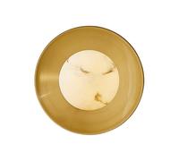 Jadssox Modern Gold Wall Sconce Round Metal Wall Light, Globe Sconces Wall Lighting with Artificial Marble Ball Shade, Golden Wall Lamps for Living Room Bedroom Hallway Restaurant