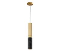 Jadssox Modern Marble Pendant Light Gold Metal Hanging Ceiling Lamp, Natural Stone Suspension Lighting Fixture Kitchen Island Lamps, Alabaster Pendant Lights for Bedroom Dining Room(Black)