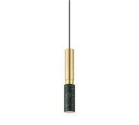 Jadssox Modern Marble Pendant Light Gold Metal Hanging Ceiling Lamp, Natural Stone Suspension Lighting Fixture Kitchen Island Lamps, Alabaster Pendant Lights for Bedroom Dining Room(Green)