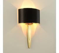 Jadssox Modern Wall Sconce Lighting Fixture Black Fabric Wall Lamp Shade Stainless Steel Wall Sconces, Living Room Wall Mount Light Bedroom Bedside Hallway Hotel Wall Lamps