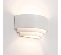 Jadssox Outdoor Wall Sconce LED Up Down Wall Lamp Industrial Cement Wall Light Fixture, Concrete Sconces Wall Lighting Waterproof Wall Lamps for Outside House Patio Garage Entryway(White-4000K)